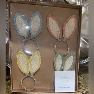 Sigrid Olsen Bunny Ears boxed set of (4) - Brand new  Easter, Farmhouse, Chic